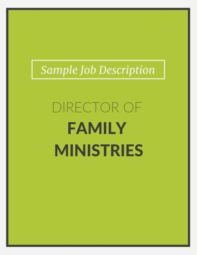 director of family ministries