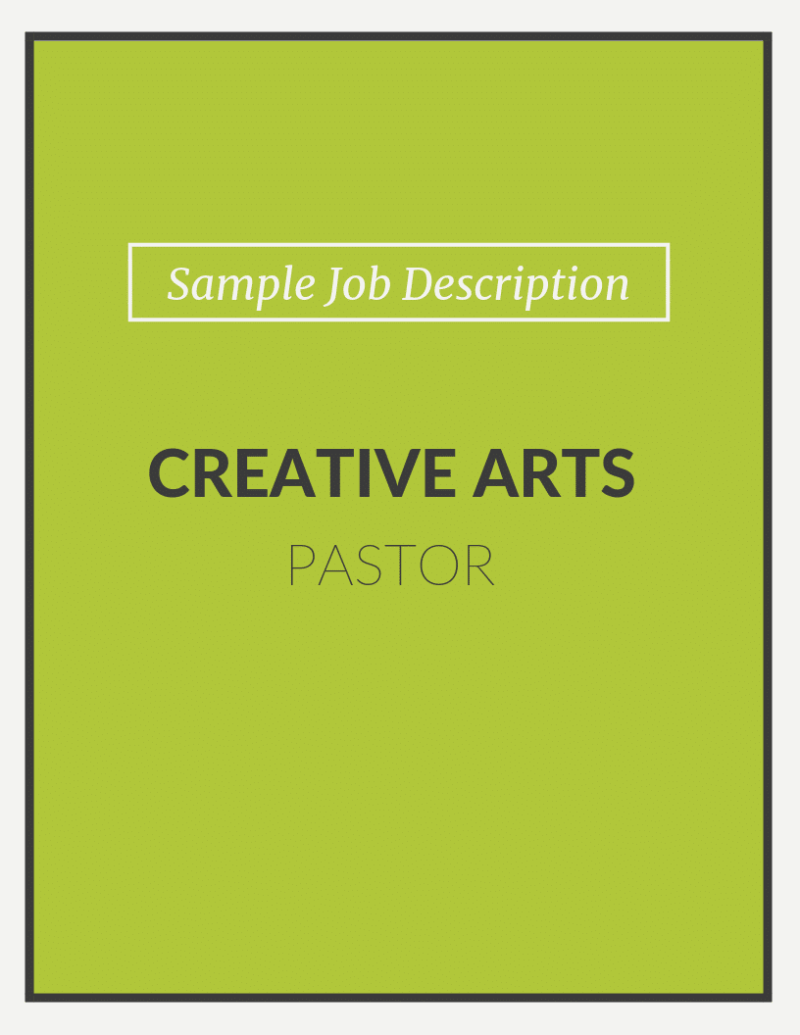 creative arts pastor